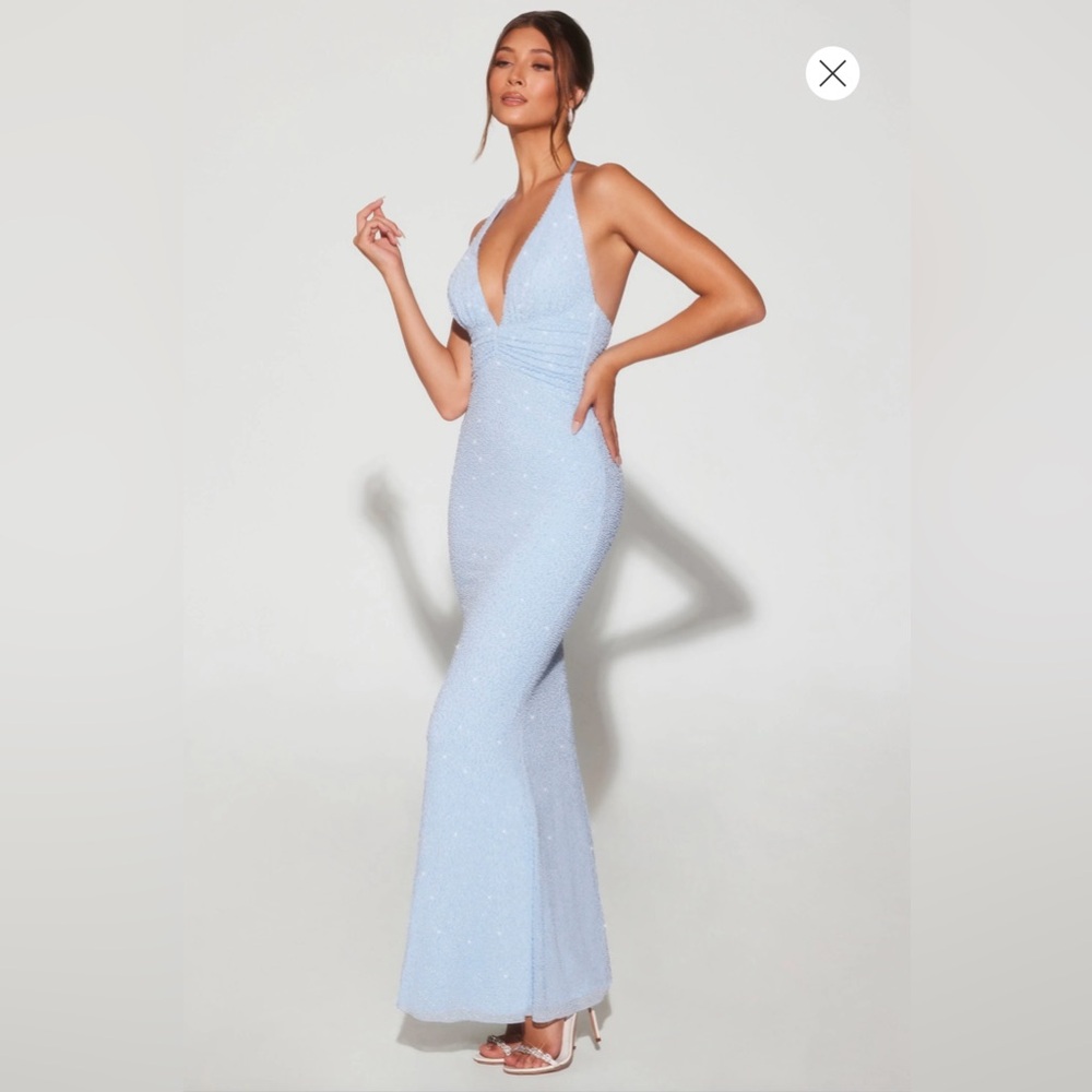 Oh Polly Light Blue Prom Dress
